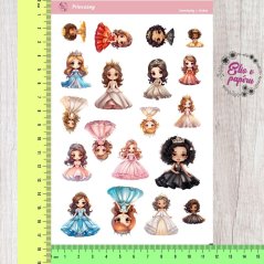 Samolepky pro holky nejen do diáře s motivem princezen od Elis v papíru