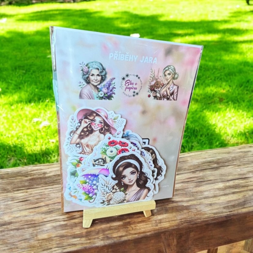 Příběhy jara | Velké kusové samolepky pro diář i scrapbook