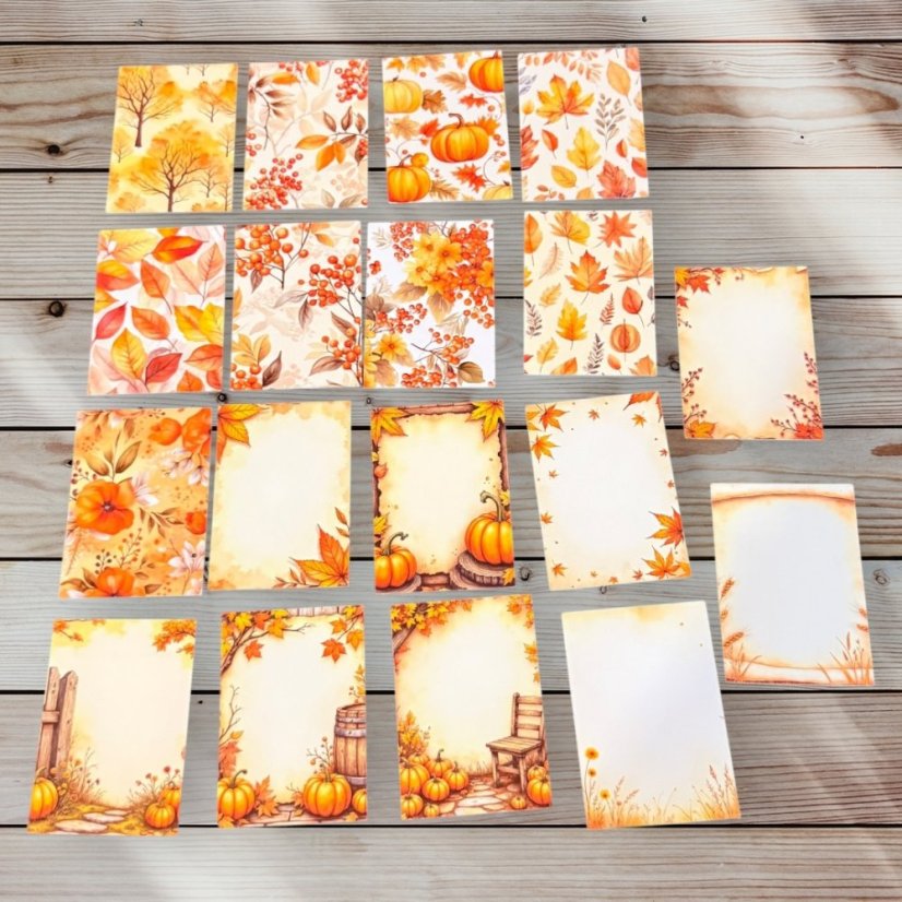 Doteky podzimu | Journalingová sada samolepek