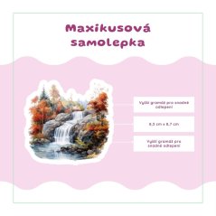 Podzimní vodopád | Samolepka do diáře