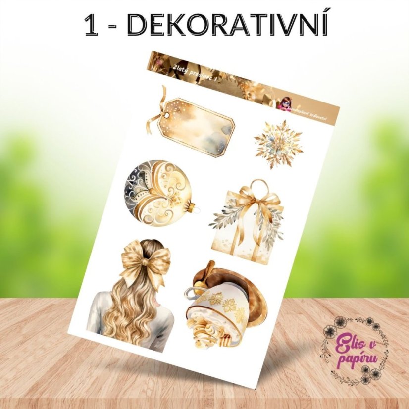 Zlatý prosinec | Samolepky do diáře | 2025