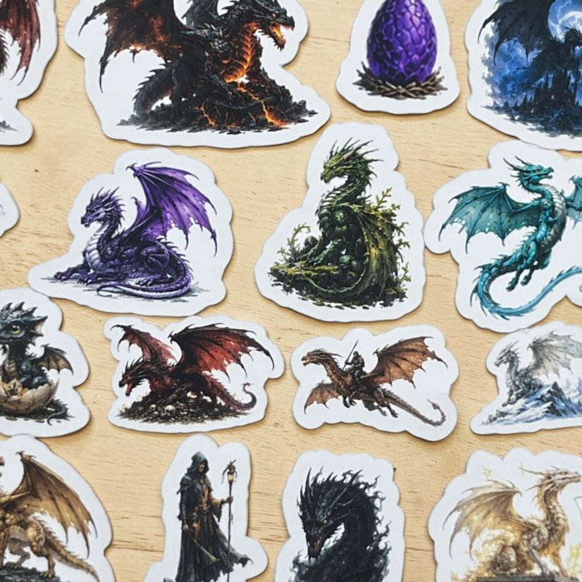 Dračí příběh | Malé kusové samolepky pro diář i scrapbook