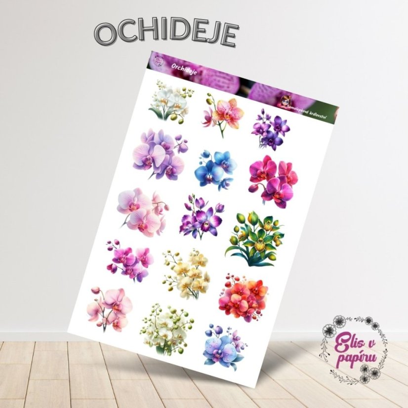 Orchideje | Samolepky do diáře
