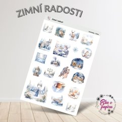 Diářové samolepky od Elis v papíru s motivem zimy
