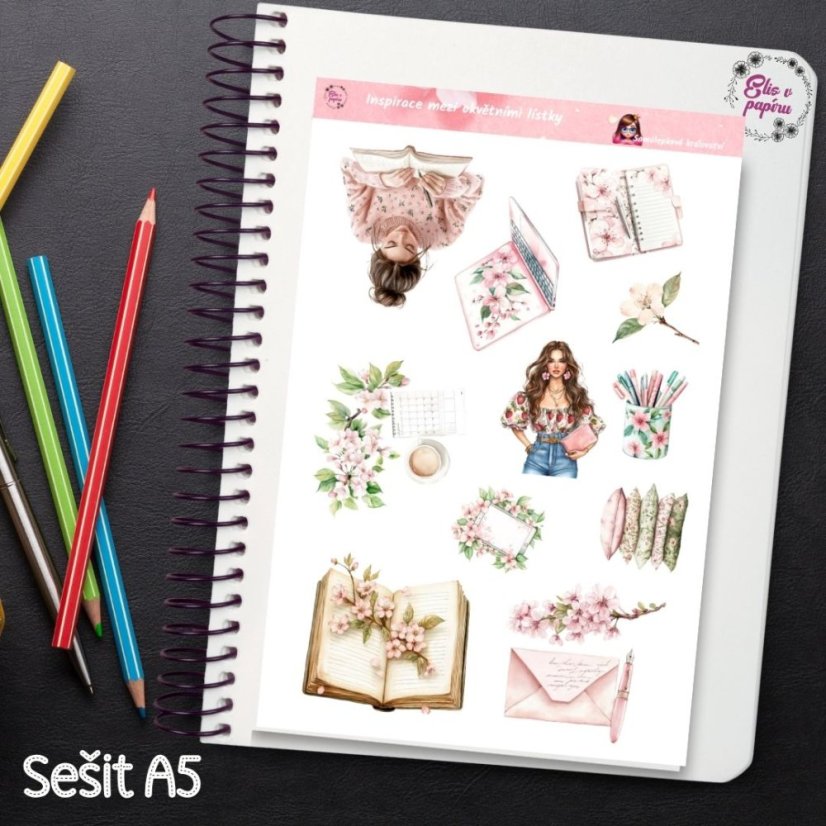 Inspirace mezi okvětními lístky | Samolepky do diáře