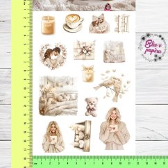 Valentýn v béžové | Samolepky do diáře