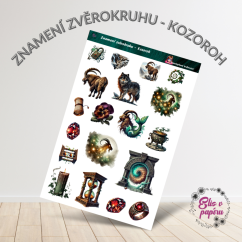 Znamení zvěrokruhu – Kozoroh | Samolepky do diáře