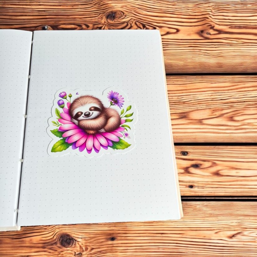 Spící lenochod | Maxi kusová samolepka pro diář i scrapbook