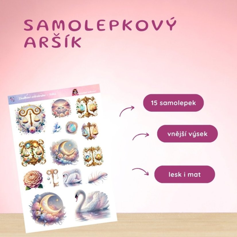 Znamení zvěrokruhu – Váhy | Samolepky do diáře