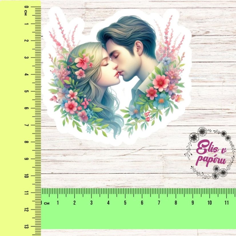 Romantická chvilka | Maxi kusová samolepka pro diář i scrapbook