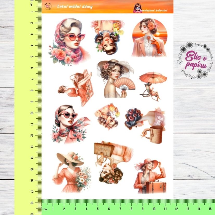 Letní módní dámy | Samolepky do diáře