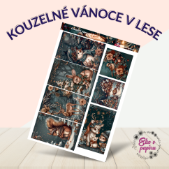 Kouzelné Vánoce v lese | Samolepky do diáře - obrázkové boxy