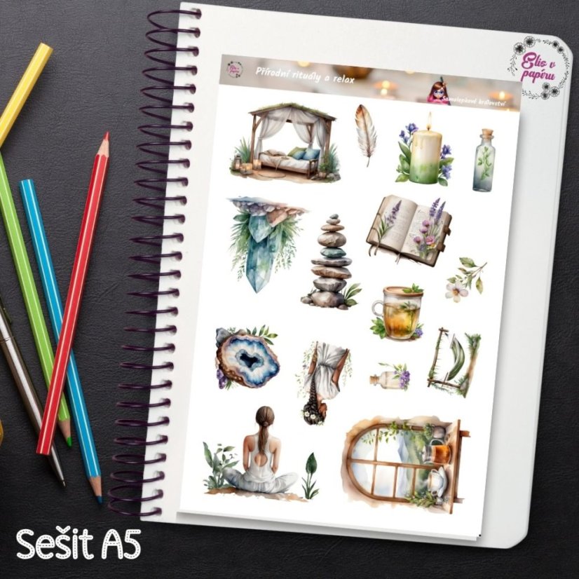 Přírodní rituály a relax | Samolepky do diáře