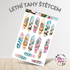 Letní tahy štětcem | Samolepky do diáře