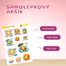 Slunce a radost v barvách | Samolepky do diáře
