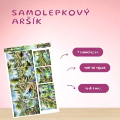 Kouzelná zahrada s jezírkem | Samolepky do diáře - obrázkové boxy