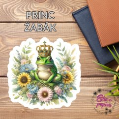 Princ Žabák | Maxi kusová samolepka pro diář i scrapbook