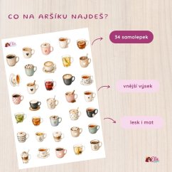 Horké nápoje | Ikonky | Menší funkční aršík