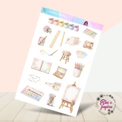 Pastelová kreativita | Samolepky do diáře