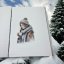 Zimní dívka s kávou  | Maxi kusová samolepka pro diář i scrapbook