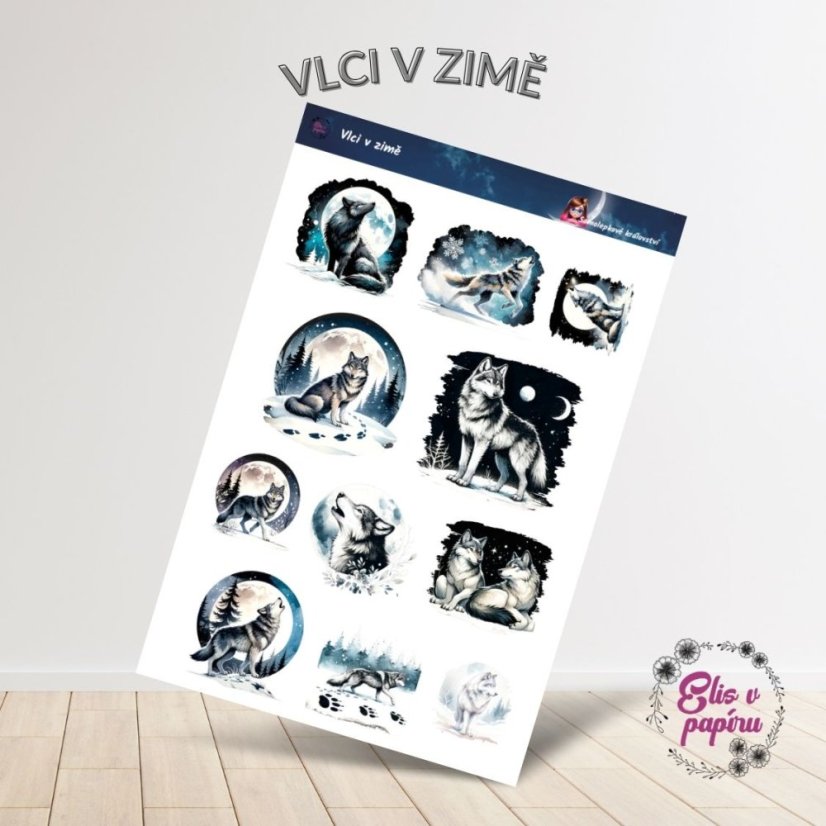 Vlci v zimě | Samolepky do diáře