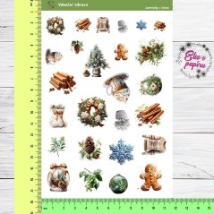 Samolepky do diáře s motivem Vánoc a přírody
