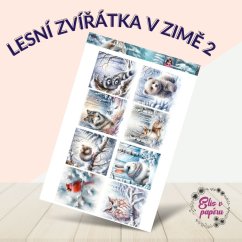 Lesní zvířátka v zimě 2 | Samolepky do diáře - obrázkové boxy