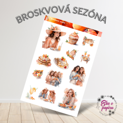Broskvová sezóna | Samolepky do diáře