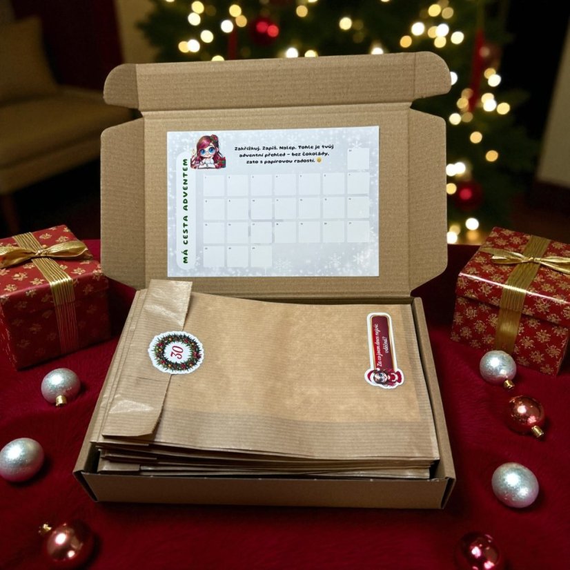 Aršíkový adventní kalendář | Advent se samolepkami