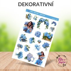 Dívka s hyacinty | Dekorativní samolepkový kit