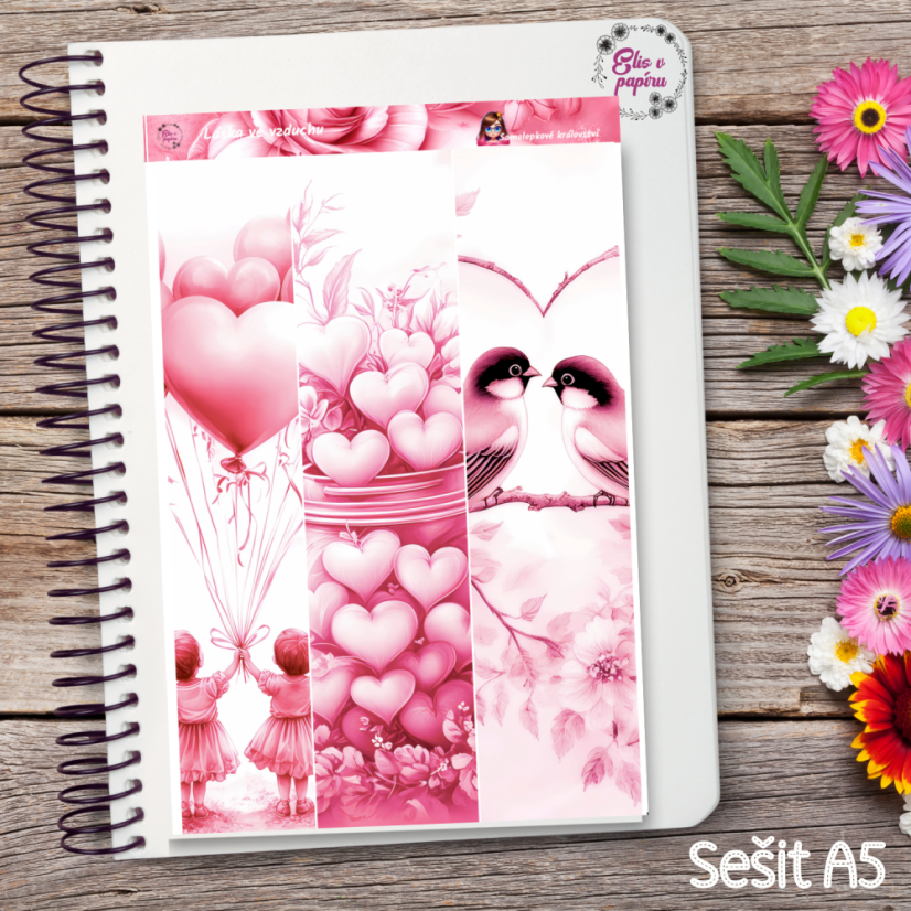 Srdce ve vzduchu | Samolepky do diáře | Limitka