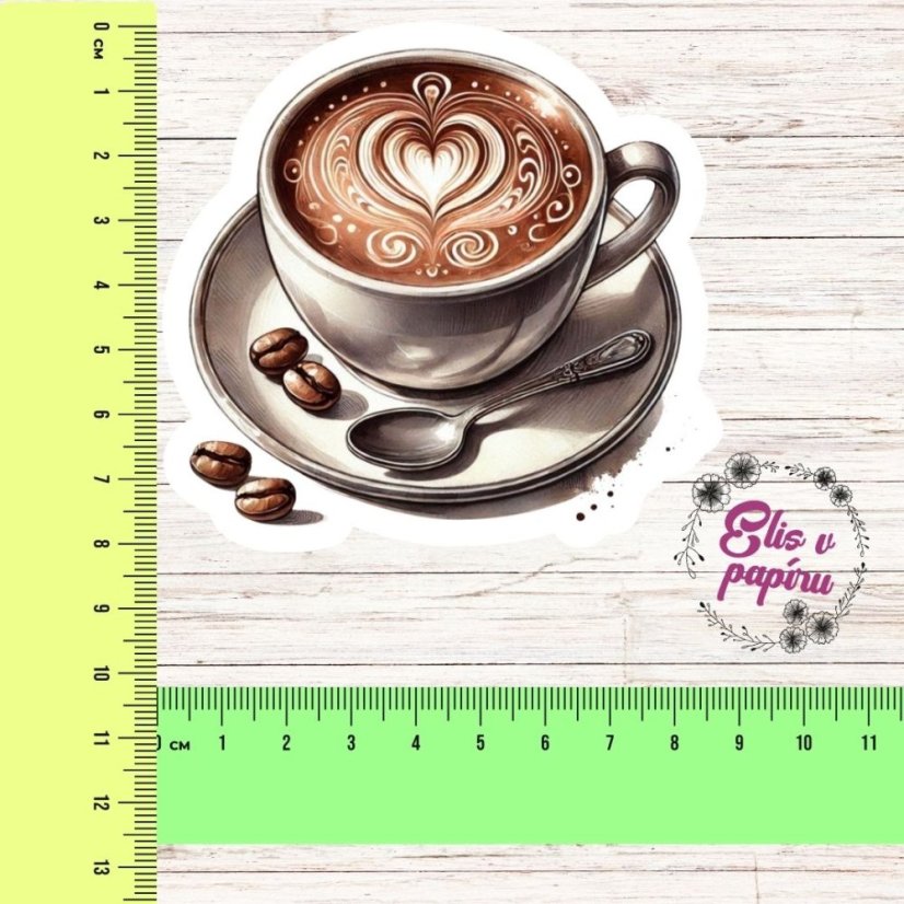 Espresso se srdcem | Samolepky do diáře
