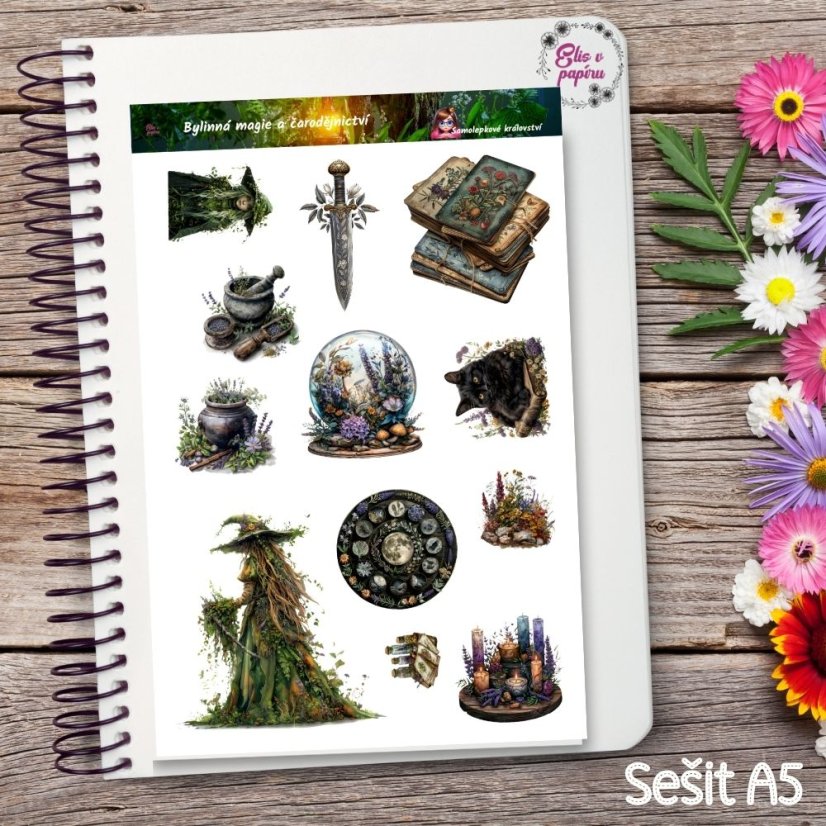 Bylinná magie a čarodějnictví | Samolepky do diáře | Limitka