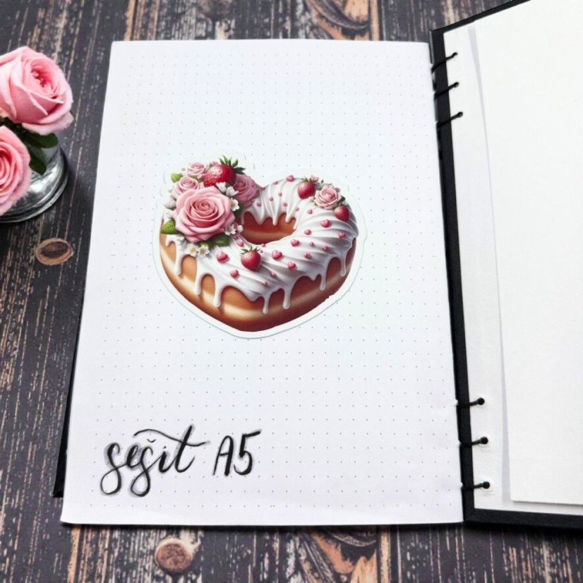 Valentýnský donut | Samolepky do diáře | Limitka