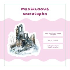 Zasněžené ruiny | Samolepka do diáře