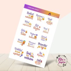 Úsměv jako mindset | Samolepky do diáře