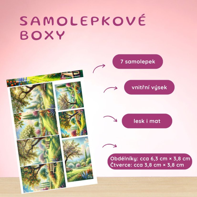 Jaro v parku | Samolepky do diáře - obrázkové boxy