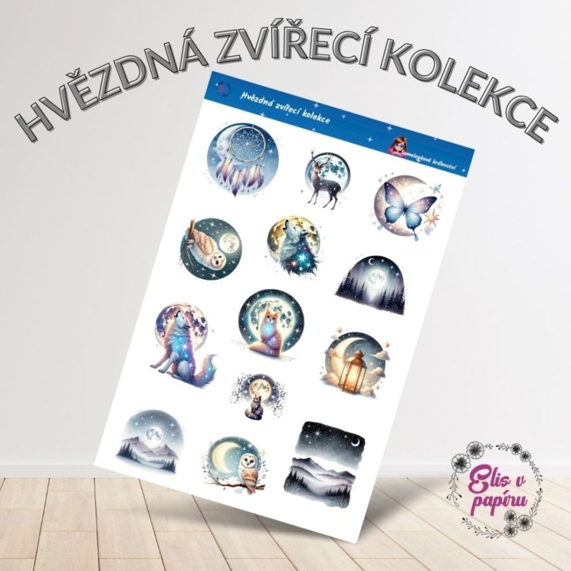 Hvězdná zvířecí kolekce | Samolepky do diáře
