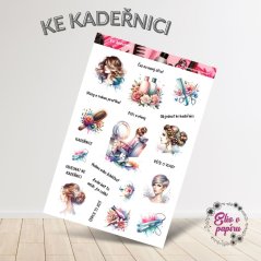Ke kadeřnici | Samolepky do diáře