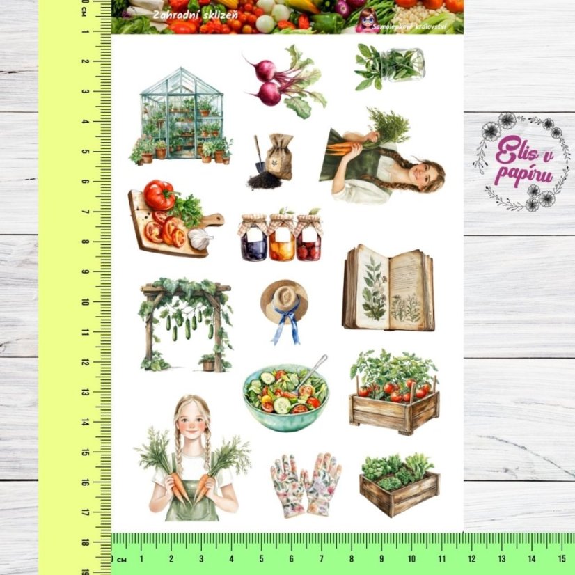Zahradní sklizeň a zelenina | Samolepky do diáře