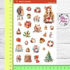 Samolepky od Elis v papíru s motivem Vánoc