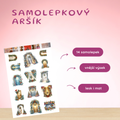 Vánočně zdobené dveře | Samolepky do diáře