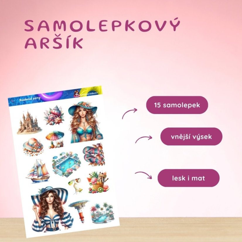 Bazénová párty | Samolepky do diáře