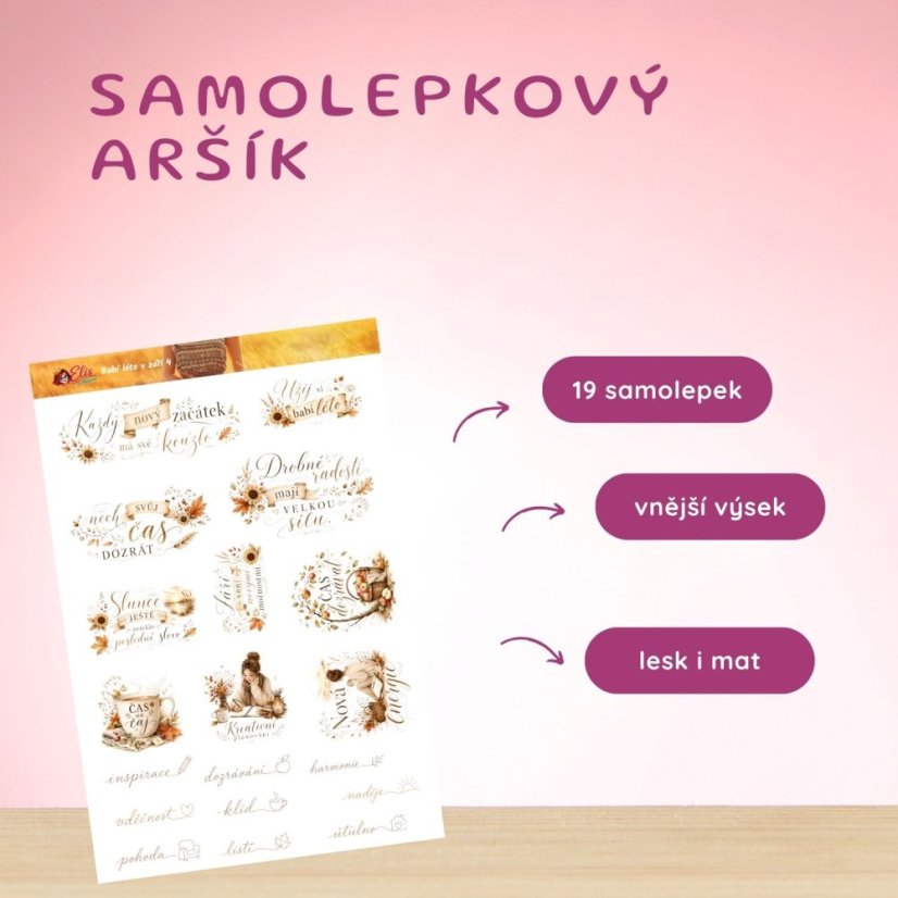 Babí léto v září | Měsíční samolepkový kit | 2026