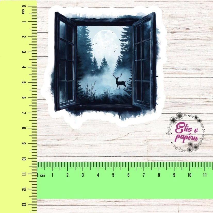 Okno do lesa  | Samolepky do diáře
