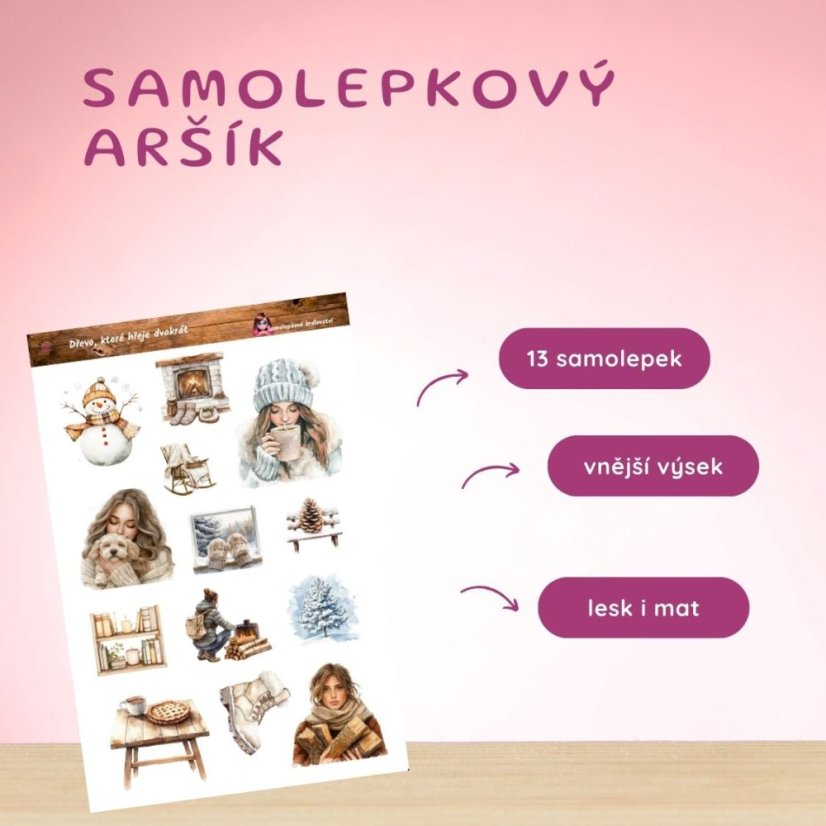 Dřevo, které hřeje dvakrát | Samolepky do diáře