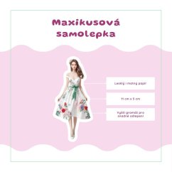 Šaty plné jara | Samolepka do diáře