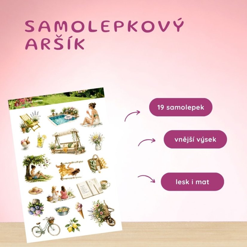 Letní zahrada | Samolepky do diáře