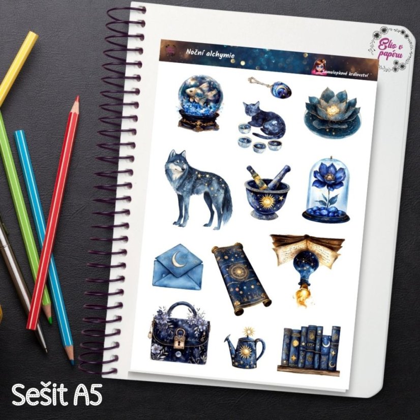 Noční alchymie | Samolepky do diáře