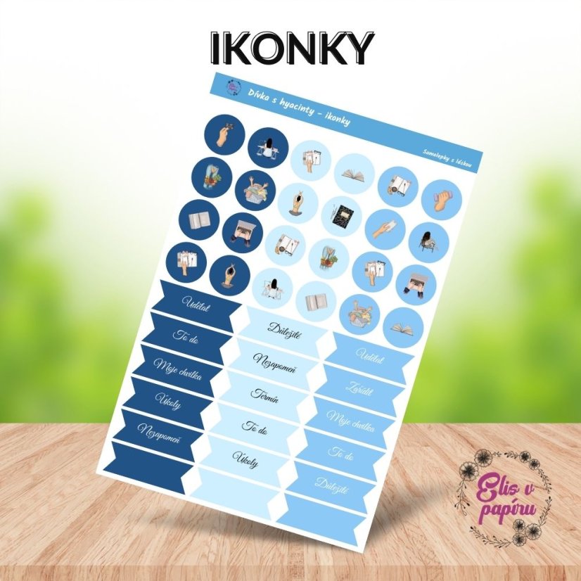 Dívka s hyacinty | Dekorativní samolepkový kit